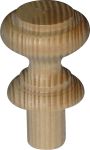 Holzknopf aus Fichte gedrechselt, antik, Ø 28,5mm, für alte und neu Möbel